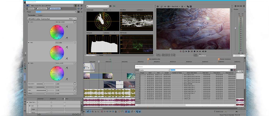 VEGAS Pro 14 - program overview