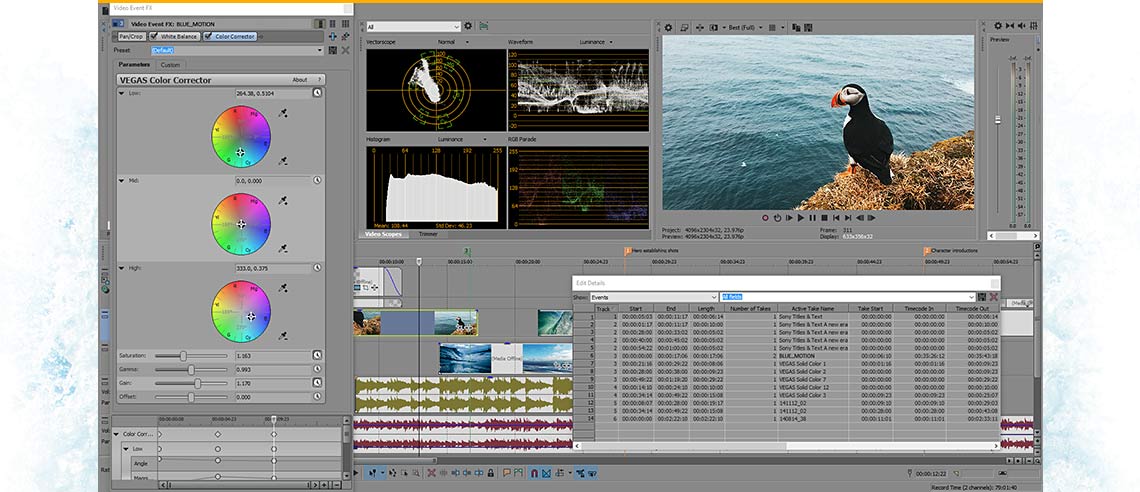 VEGAS Pro 14 Edit - program overview