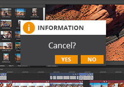 Confirmation that you want to cancel a render