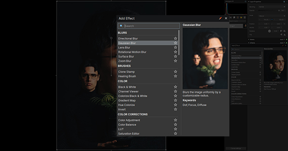 Improved effect add menu