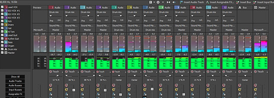 VEGAS Pro 15 - Complete multitrack audio environment