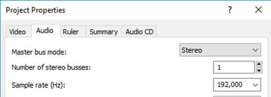 VEGAS Pro 15 – Compatibilidad con audio de alta resolución