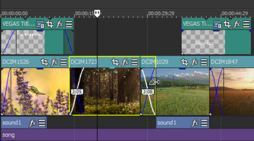 VEGAS Pro 15 - Automatic Crossfades