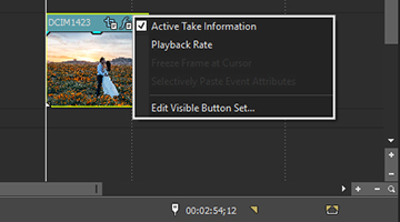 VEGAS Pro 15 - Enhanced Timeline clip events