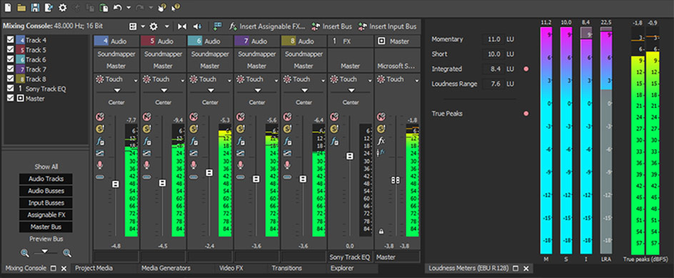VEGAS Pro 15 - Audio editing