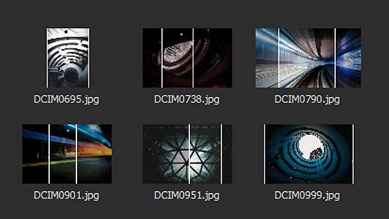 In- und Out-Punkte in Thumbnails