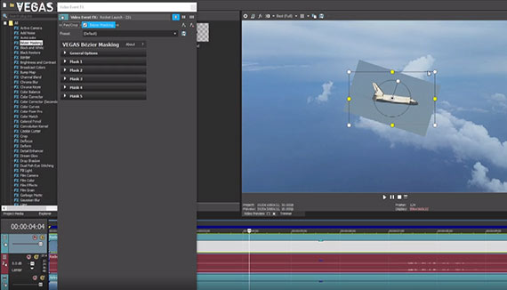 STEP 3:  Work With Bézier Masking in the Video Preview Window