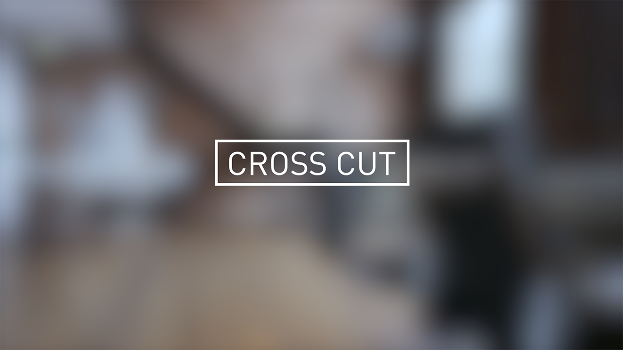 Tie the threads together using the cross cut
