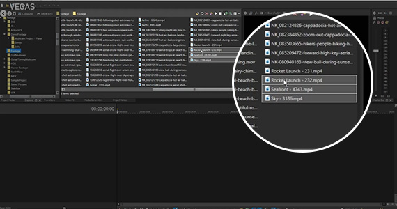 Schritt 2: Bringen Sie Clips in die VEGAS Pro Timeline