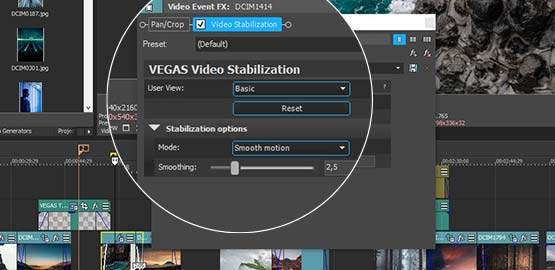 Apply Video Stabilization at the Event Level
